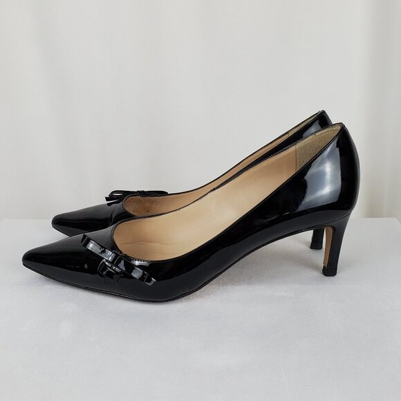 LK Bennett Berenice Patent Kitten Heel Pump - Picture 10 of 11